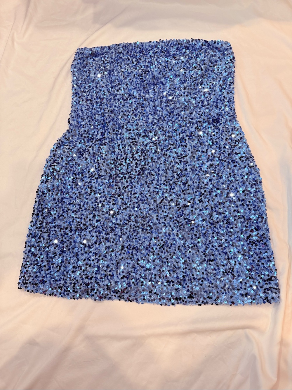 Nordstrom brand BP size L Sparkling Blue Sequin Mini Homecoming Hoco Dress